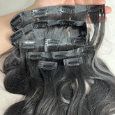 Seamless PU Clip-In Virgin Human Hair Extensions